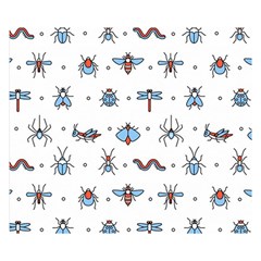 Insects-icons-square-seamless-pattern Premium Plush Fleece Blanket (small) by Salman4z