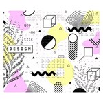 Graphic-design-geometric-background Two Sides Premium Plush Fleece Blanket (Small) 50 x40  Blanket Back