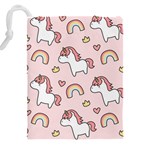 Cute-unicorn-rainbow-seamless-pattern-background Drawstring Pouch (5XL) Back