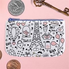 Big-collection-with-hand-drawn-objects-valentines-day Large Coin Purse by Salman4z