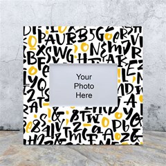 Letters-pattern White Box Photo Frame 4  X 6  by Salman4z