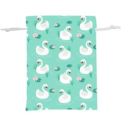 Elegant Swan Seamless Pattern Lightweight Drawstring Pouch (xl) by pakminggu