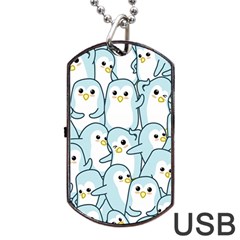 Penguins Pattern Dog Tag Usb Flash (one Side) by pakminggu