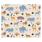 Wild Animals Seamless Pattern Premium Plush Fleece Blanket (Small) 50 x40  Blanket Front