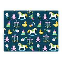 Cute Babies Toys Seamless Pattern Two Sides Premium Plush Fleece Blanket (mini) by pakminggu