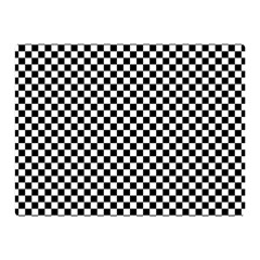 Black And White Checkerboard Background Board Checker Two Sides Premium Plush Fleece Blanket (mini) by pakminggu