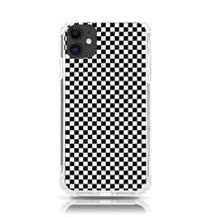 Black And White Checkerboard Background Board Checker Iphone 11 Tpu Uv Print Case by pakminggu