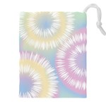 Tie Dye Pattern Colorful Design Drawstring Pouch (5XL) Front