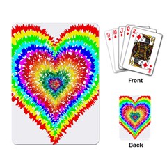 Tie Dye Heart Colorful Prismatic Playing Cards Single Design (rectangle) by pakminggu