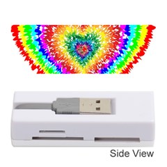 Tie Dye Heart Colorful Prismatic Memory Card Reader (stick) by pakminggu