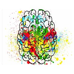 Brain Mind Psychology Idea Hearts Two Sides Premium Plush Fleece Blanket (medium) by pakminggu