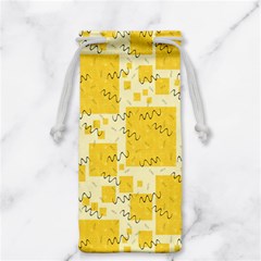 Party Confetti Yellow Squares Jewelry Bag by pakminggu