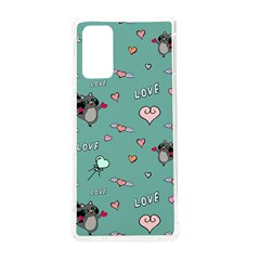 Raccoon Texture Seamless Scrapbooking Hearts Samsung Galaxy Note 20 Tpu Uv Case by pakminggu
