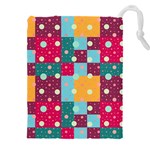 Background Pattern Texture Design Dots Wallpaper Drawstring Pouch (5XL) Front