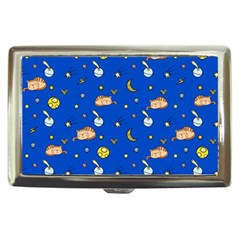 Cat Animals Sleep Stars Seamless Background Cigarette Money Case by pakminggu