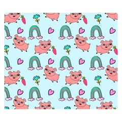 Pigs Pattern Art Design Drawing Sketch Wallpaper Two Sides Premium Plush Fleece Blanket (small) by pakminggu