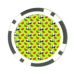 Watermelon Panda Background Wallpaper Poker Chip Card Guard (10 Pack) by pakminggu