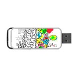 Brain Left Logic Language Science Portable USB Flash (Two Sides) Front