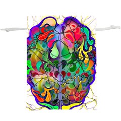 Brain Head Mind Man Silhouette Lightweight Drawstring Pouch (xl) by pakminggu
