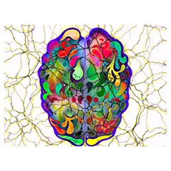 Brain Head Mind Man Silhouette Premium Plush Fleece Blanket (extra Small) by pakminggu