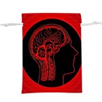 Artificial Intelligence Brain Think Lightweight Drawstring Pouch (XL) Back