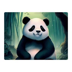 Animal Panda Forest Tree Natural Two Sides Premium Plush Fleece Blanket (mini) by pakminggu