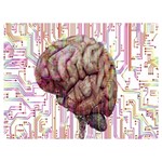 Brain Think Neurons Circuit Premium Plush Fleece Blanket (Extra Small) 40 x30  Blanket Front