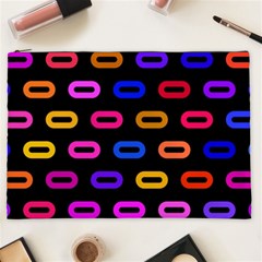 Pattern Background Structure Black Cosmetic Bag (xxl) by danenraven