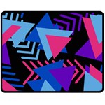 Memphis Pattern Geometric Abstract Fleece Blanket (Medium) 60 x50  Blanket Front