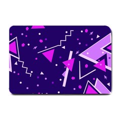 Purple Blue Geometric Pattern Small Doormat by danenraven