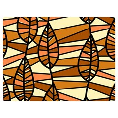 Autumn Leaf Mosaic Seamless Two Sides Premium Plush Fleece Blanket (extra Small) by danenraven