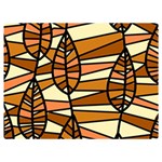 Autumn Leaf Mosaic Seamless Two Sides Premium Plush Fleece Blanket (Extra Small) 40 x30  Blanket Front
