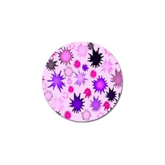 Inks Drops Black Paint Design Golf Ball Marker by danenraven
