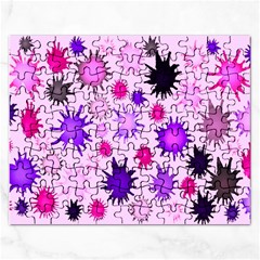 Inks Drops Black Paint Design Rectangular Jigsaw Puzzl by danenraven