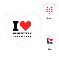 I Love Blueberry Cheesecake  Playing Cards Single Design (heart) by ilovewhateva