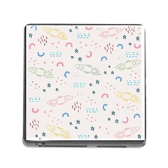 Spaceship Pattern Star Memory Card Reader (square 5 Slot) by danenraven