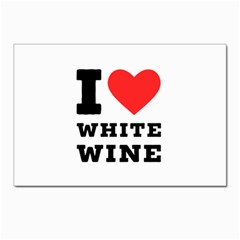 I Love White Wine Postcard 4 x 6  (pkg Of 10) by ilovewhateva