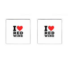 I Love Red Wine Cufflinks (square) by ilovewhateva