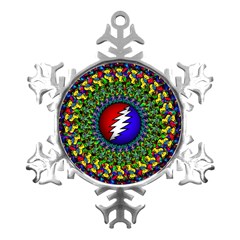 Grateful Dead Metal Small Snowflake Ornament by Mog4mog4