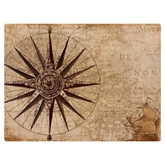 Compass Map Nautical Antique Two Sides Premium Plush Fleece Blanket (extra Small) by Mog4mog4