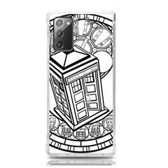 Bad Wolf Tardis Art Drawing Doctor Who Samsung Galaxy Note 20 Tpu Uv Case by Mog4mog4