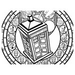 Bad Wolf Tardis Art Drawing Doctor Who Two Sides Premium Plush Fleece Blanket (Extra Small) 40 x30  Blanket Back