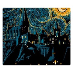 Hogwarts Castle Van Gogh Premium Plush Fleece Blanket (small) by Mog4mog4