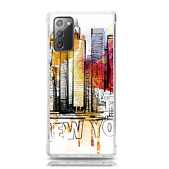 New York City Skyline Vector Illustration Samsung Galaxy Note 20 Tpu Uv Case by Mog4mog4