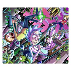 Cartoon Parody Time Travel Ultra Pattern Premium Plush Fleece Blanket (small) by Mog4mog4