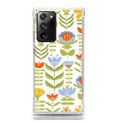 Seamless Pattern With Various Flowers Leaves Folk Motif Samsung Galaxy Note 20 Ultra Tpu Uv Case by Mog4mog4