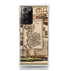 Antique Map Railway Lines Railway Train Char Samsung Galaxy Note 20 Ultra Tpu Uv Case by Mog4mog4