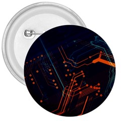 Abstract Colorful Circuit 3  Buttons by Bakwanart