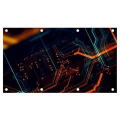 Abstract Colorful Circuit Banner And Sign 7  X 4  by Bakwanart