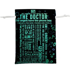 Tardis Doctor Who Technology Number Communication Lightweight Drawstring Pouch (xl) by Bakwanart